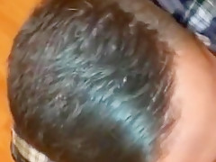 Chubby guy sucks straight cock