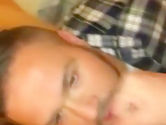 Chubby guy sucks straight cock