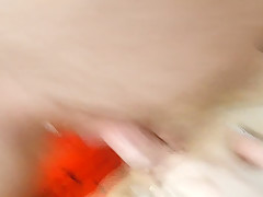 Clit And Nipple Clamps Testing Close-up Gilf Creampie  !  Big Cock In Wet Mature Pussy!