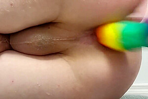 Close Up Of A Very Squirty Trans Girl