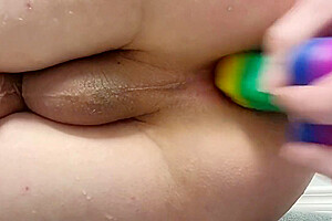 Close Up Of A Very Squirty Trans Girl