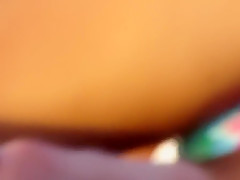 Close up on her tight bikini on the beach! killer ass teen 18+!