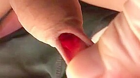 Close-up foreskin cumshot