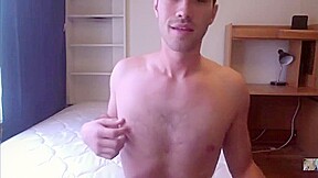 College Guy Jerks off on Skype