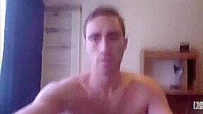 College Guy Jerks off on Skype