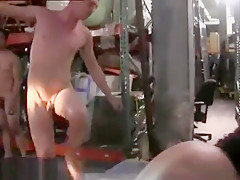 College guys sucking in public
