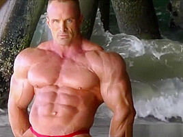 Con! The Red Devil on the beach!
