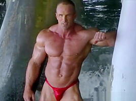 Con! The Red Devil on the beach!