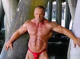 Con! The Red Devil on the beach!