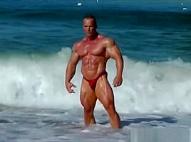 Con! The Red Devil on the beach!