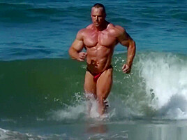Con! The Red Devil on the beach!