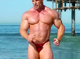 Con! The Red Devil on the beach!