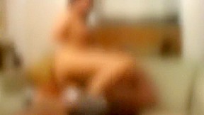 Courageous brunette fucks with two big cocks
