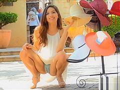 Crazy public masturbation in tourist spot