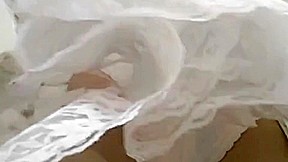 Cream Satin Garter Belt & Panties