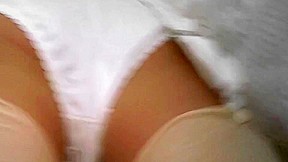 Cream Satin Garter Belt & Panties