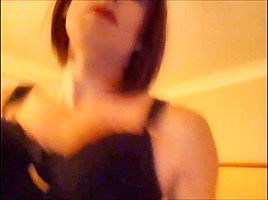 Crossdresser is home alone