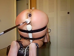 Cum Whore is bound, vibed and machine fucked