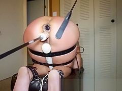 Cum Whore is bound, vibed and machine fucked
