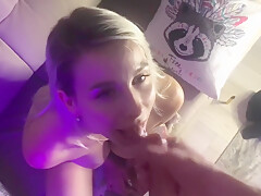 Cumshot On The Girls Face She Did A Deep Blowjob And Sat On A Vibrator