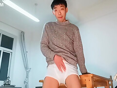 Cute Asian Boy University Dining Hall Masturbation Ejaculation Eat And Shoot
