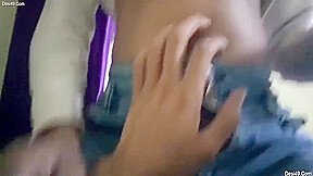 Cute Desi Girl Boob Pressing By Lover