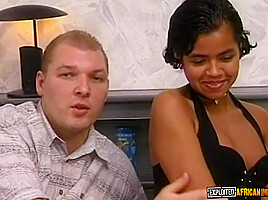 Cute Ebony Immigrant teen 18+ Passionately Rides German Cock