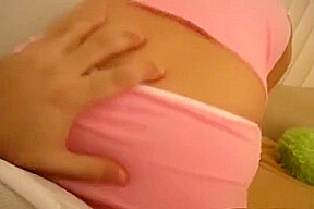 Cute Korean amateur posing in pink lingerie