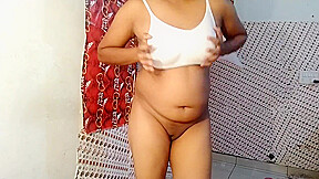 Cute Look Indian Bhabi Showing Her Wet Pussy And Boobs