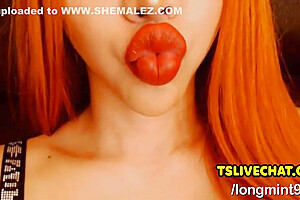 Cute T Girl Tastes Her Own Cock