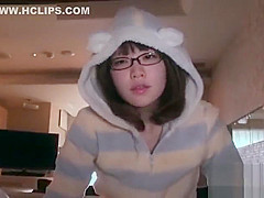 Cute asian girlfriend gives me a sexy blowjob