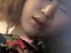 Cute asian masturbates