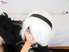 Cute teen 18+ Stuffs Her Ass With Anal Beads And Fucks Herself On A Cam Show