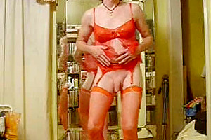 Debbie Heart Solo In Red Lingerie