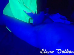 Delicious Neon Blowjob And Handjob