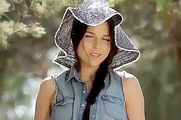 Delightful shaved European teen 18+ harlot Valeria A is fingering her twat