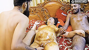 Desi Chocolaty Bhabhi Fucks Again With Chocolate With Two Boys ( Hindi Audio )