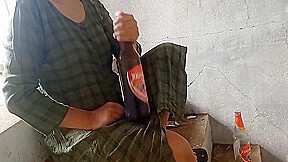 Desi Local Rendi Outdoor Drinking Beer Pissing Beer Bottle