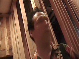 Desperate MILF fucks a black guy with her hubby just next door