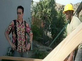 Desperate MILF fucks a black guy with her hubby just next door