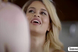 Destiny Cruz - Horny Babe Gets Attracted By Ts And Rides Her Cock 10 Min