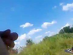 Dickflash - Jerking for a topless sunbather  360p