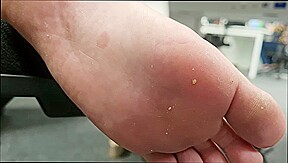 Dirty feet and soles from office