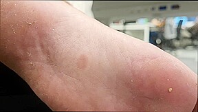 Dirty feet and soles from office