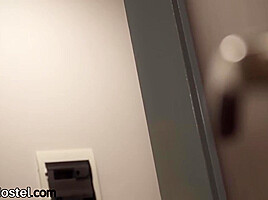 Dirty hostel lesbian seduces BFF slut b4 eating her pussy