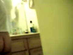 Doll waving her soft booty on hidden shower camera