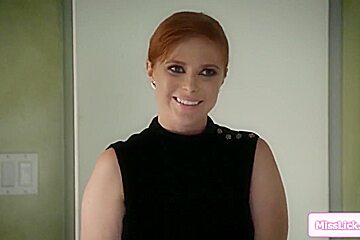 Dominant Redhead Lesbian Use Petite Babe