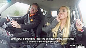 Driving student 18+ anal babe public fucked in car by instructor