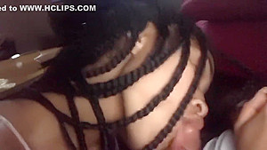 Ebony Girls - LightSkin Ebony Deepthroats and Gets Oral Creampie