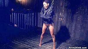 Ebony With Applied Clamps Gets Vibrated With Nikki Darling